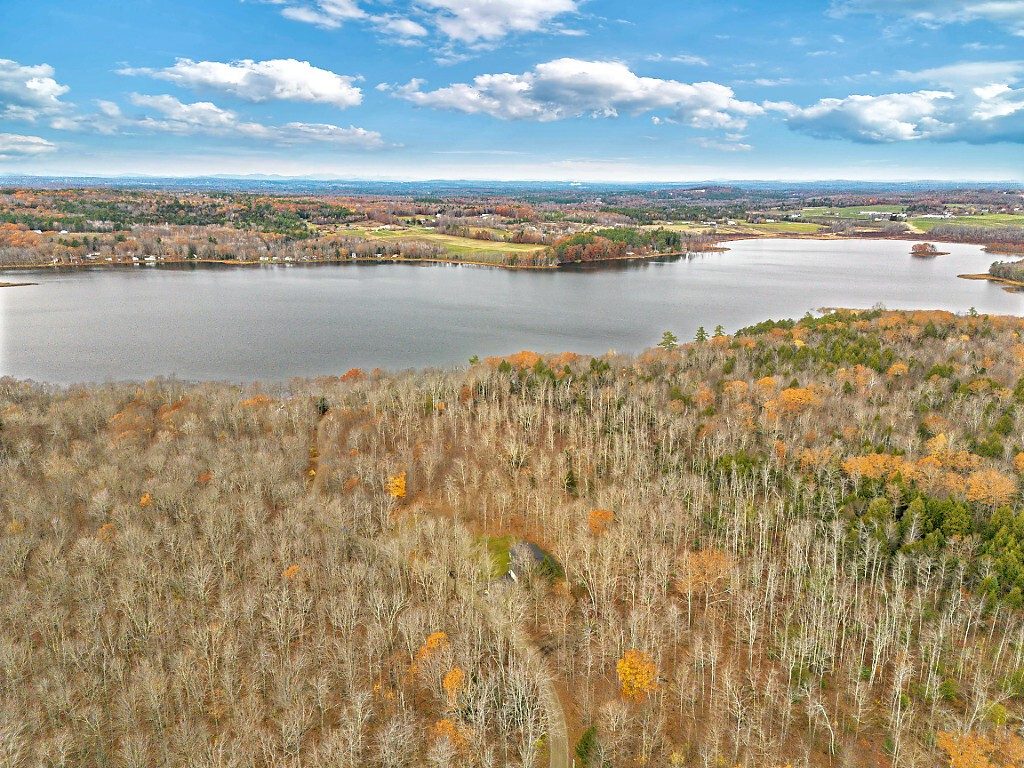 Lovejoy Pond, Albion, from the air